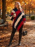 🍂 Poncho Elegant cu Franjuri