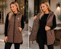 Vestă matlasată damă lungă, reversibilă – 2 modele într-unul - S-XL si 2XL-7XL