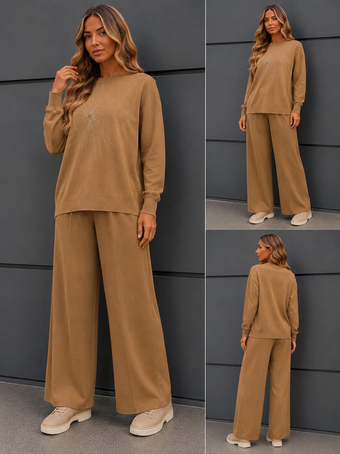 🤎 Compleu Adda din tricot fin – 2 piese