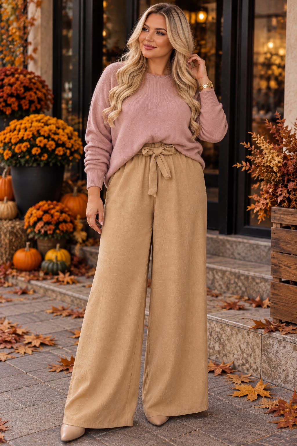 🤎 Pantaloni „Melissa” – croi larg