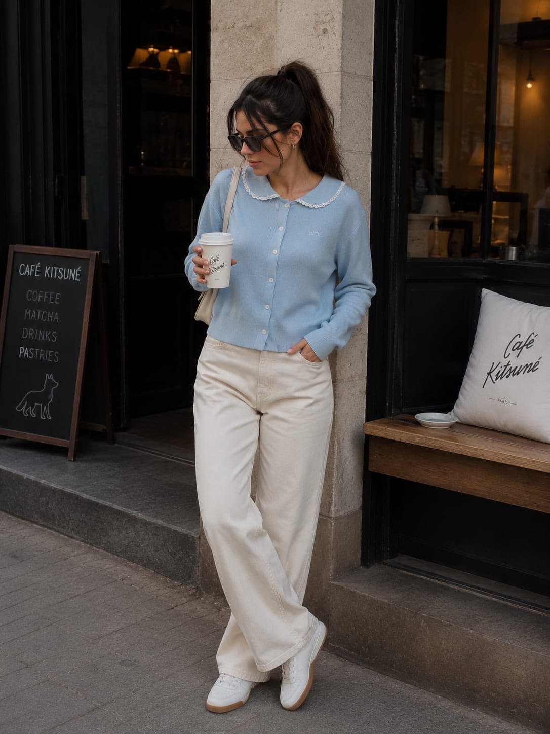Cardigan Amelia - Tricot fin cu emblema brodată