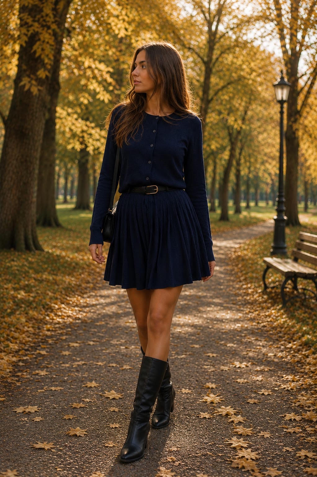Compleu Sofia 3 piese din tricot fin – Rochie, Cardigan și Curea