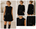 Compleu Sofia 3 piese din tricot fin – Rochie, Cardigan și Curea